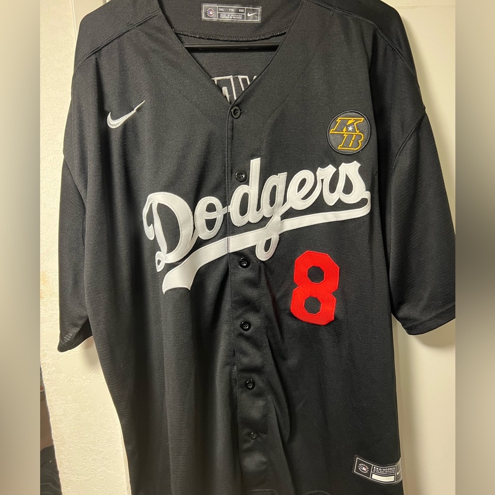 Dodgers Custom Black Mamba Kobe Bryant 8/24 Jersey